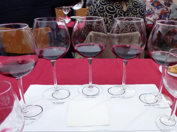 muestra de vinos tintos de la provincia de cádiz