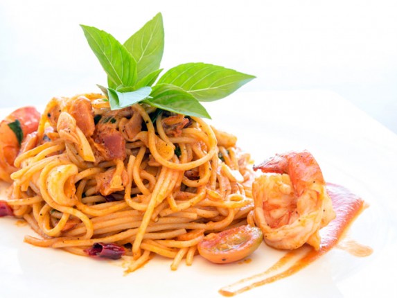 Fideos con gambas al horno | Receta del blog de Al Sur Gourmet